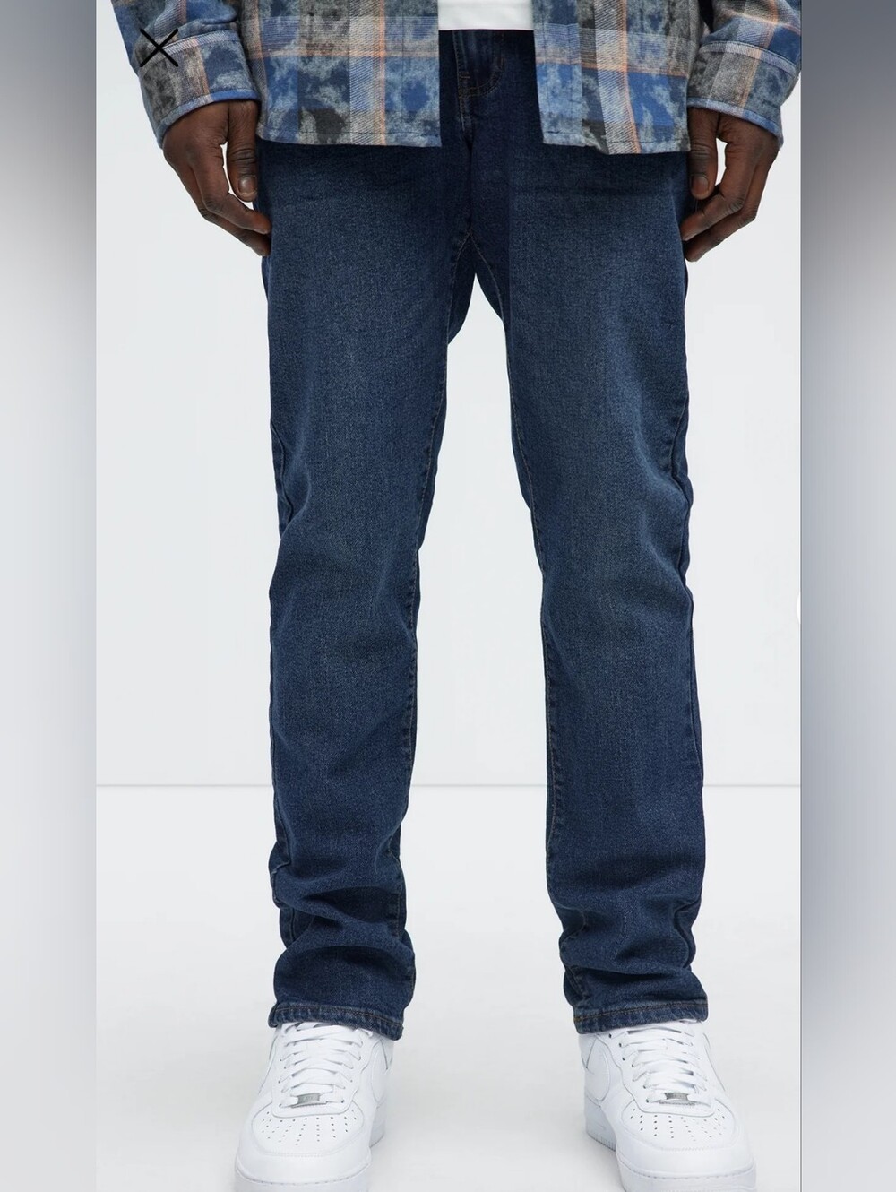 New Fashion Nova Men Slim Fit Dark Wash Jeans Size 30